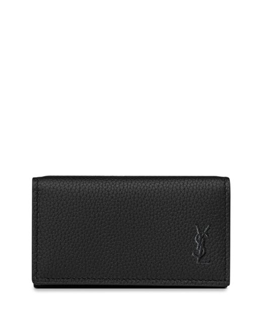 Saint Laurent Cassandre Shadow leather key wallet