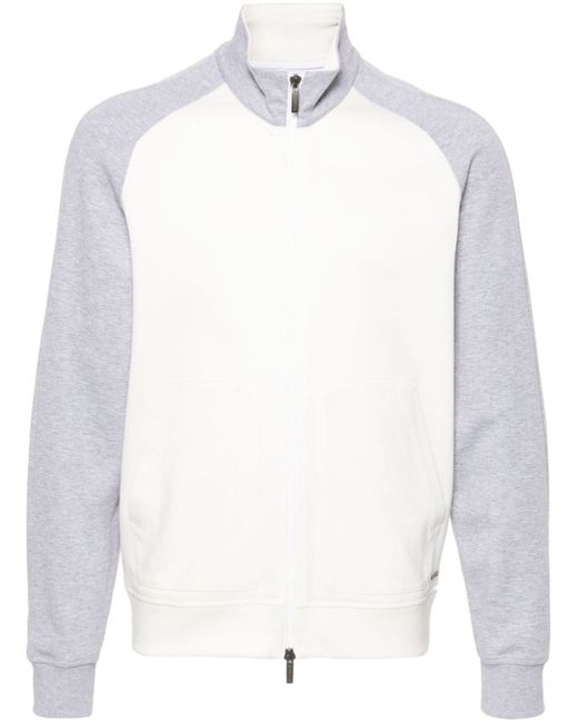 Peserico colour-block cotton hoodie