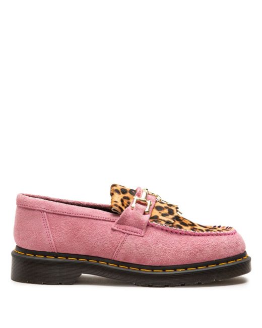 Dr. Martens Adrian leopard-print suede loafers