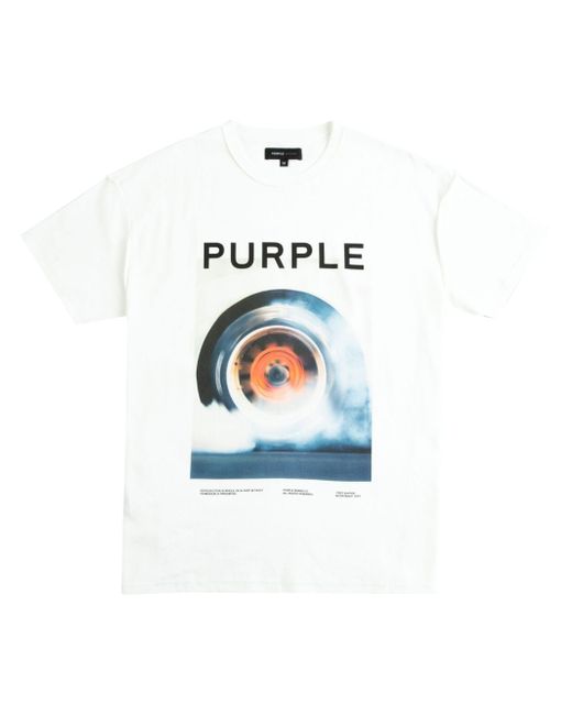 Purple Brand logo-print cotton T-shirt