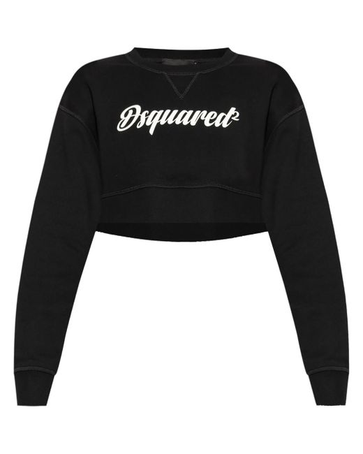 Dsquared2 logo-print cropped sweatshirt