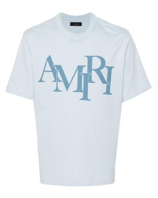 Amiri Staggered logo-print T-shirt