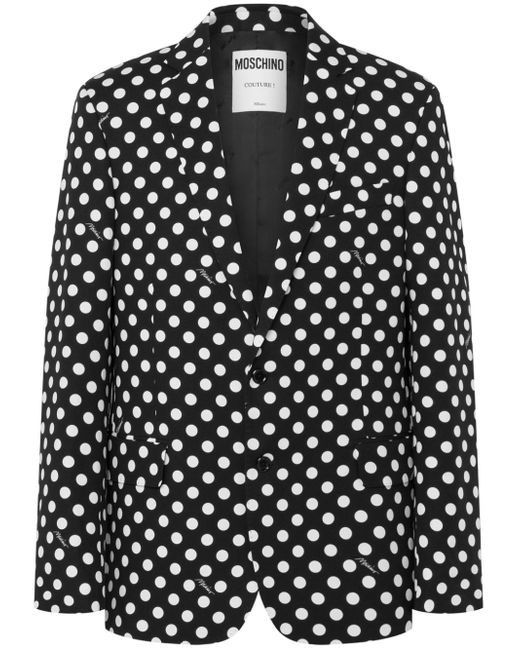 Moschino polka-dot single-breasted blazer