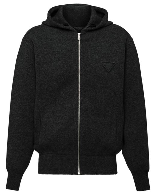 Prada knitted zip-up hoodie