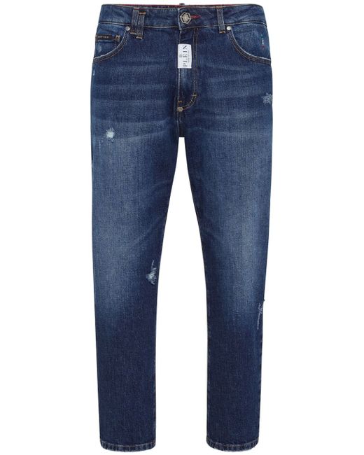 Philipp Plein Detroit mid-rise straight-leg jeans