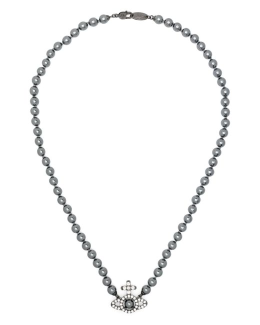Vivienne Westwood Olympia Orb-charm pearl necklace