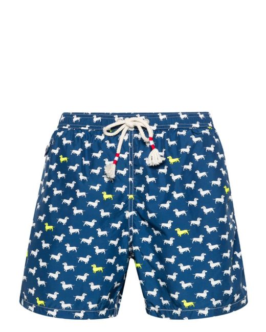 Mc2 Saint Barth dog-print swim shorts