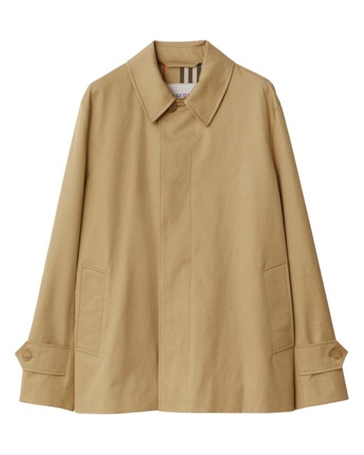 Burberry single-breasted cotton car coat