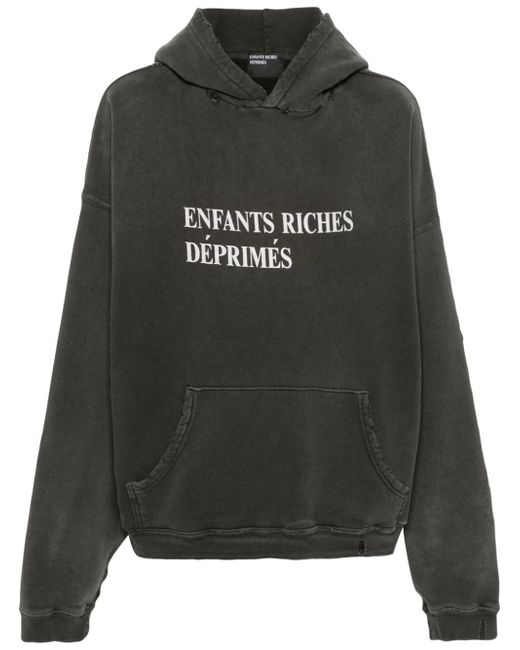 Enfants Riches Deprimes distressed logo-print hoodie