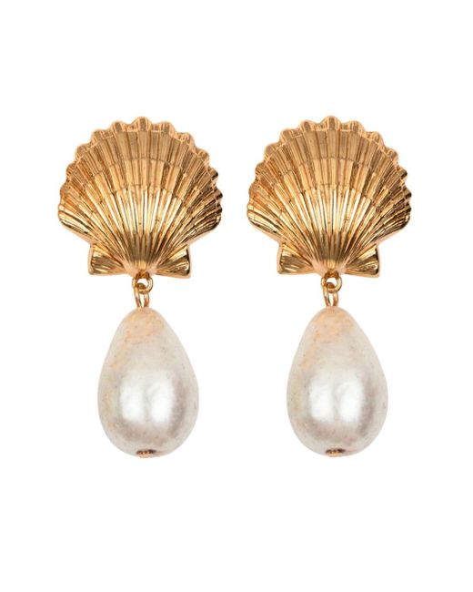 Jennifer Behr Magan pearl-detailing earrings