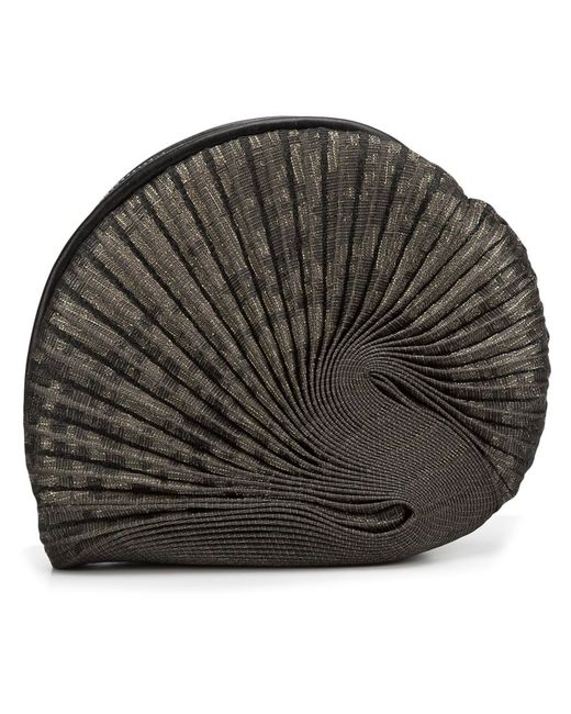 Issey Miyake seashell pleated clutch bag