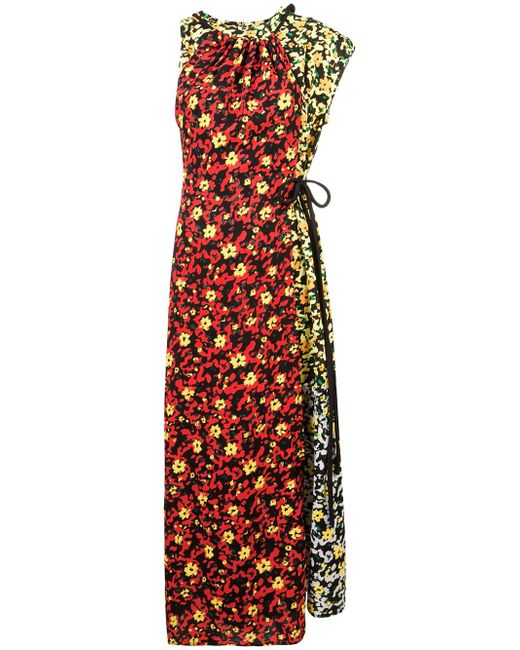 Proenza Schouler Asym Long Dress-Printed Georgette