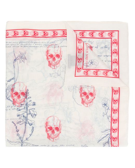 Alexander McQueen skull and print scarf