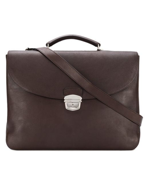 Orciani foldover flap briefcase