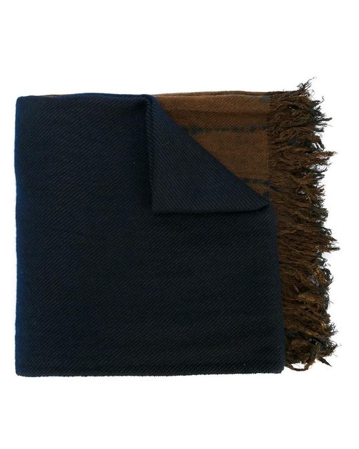 Suzusan frayed stripe effect scarf