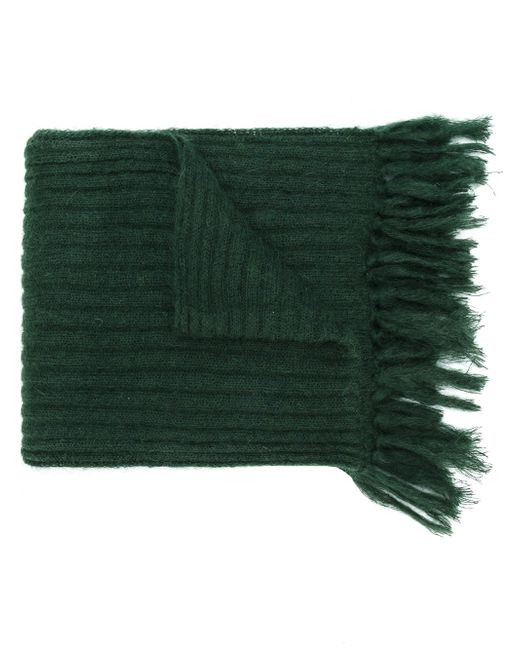 Mp Massimo Piombo ribbed detail frayed scarf