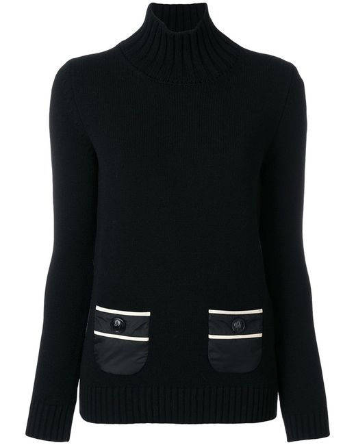 Moncler Grenoble striped pocket sweater