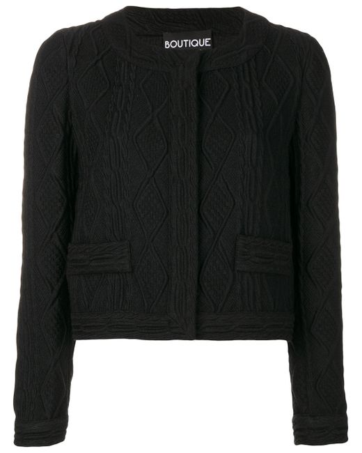 Boutique Moschino cropped textured jacket