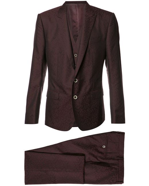Dolce & Gabbana 3-piece formal suit Silk/Acetate/Cupro/Virgin
