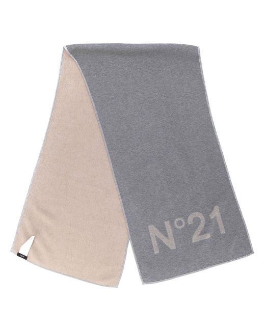 N.21 logo printed scarf