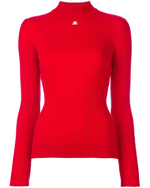 Courrèges ribbed knitted blouse 2