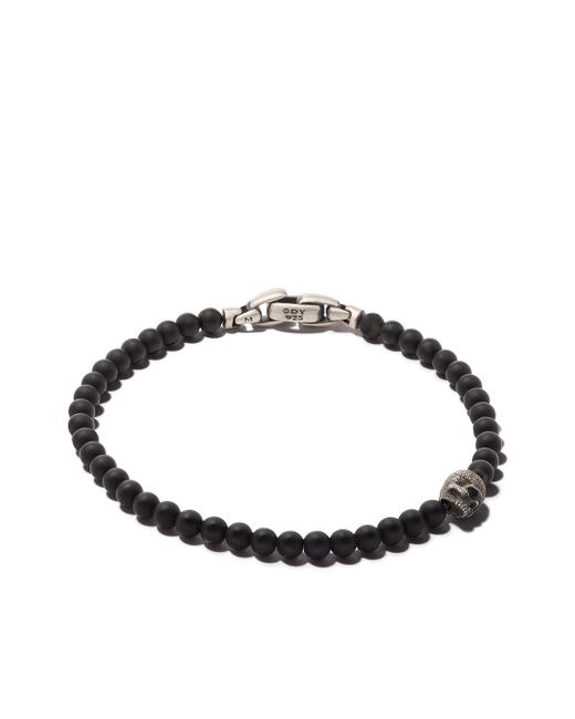 David Yurman Spiritual Beads onyx and skull bracelet