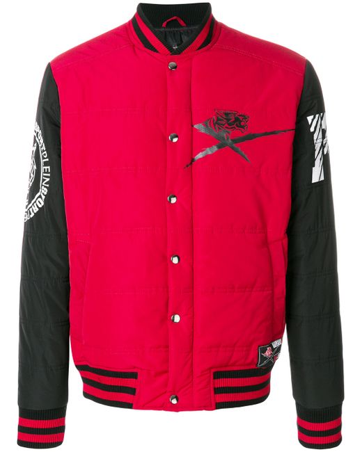 Plein Sport padded contrast bomber jacket