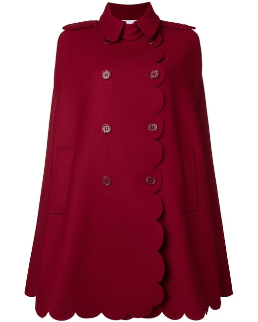 RED Valentino Armure scallop detail cape