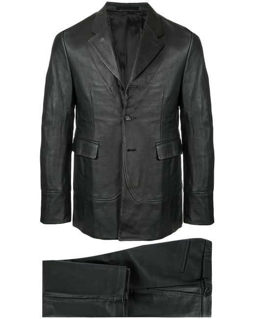 Comme Des Garçons leather effect two-piece suit