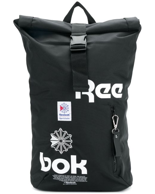 Reebok logo print buckle strap backpack