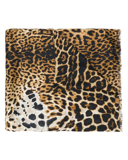 Saint Laurent Leopard scarf