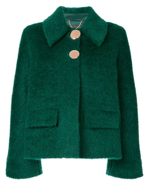 Ginger & Smart single-breasted textured coat