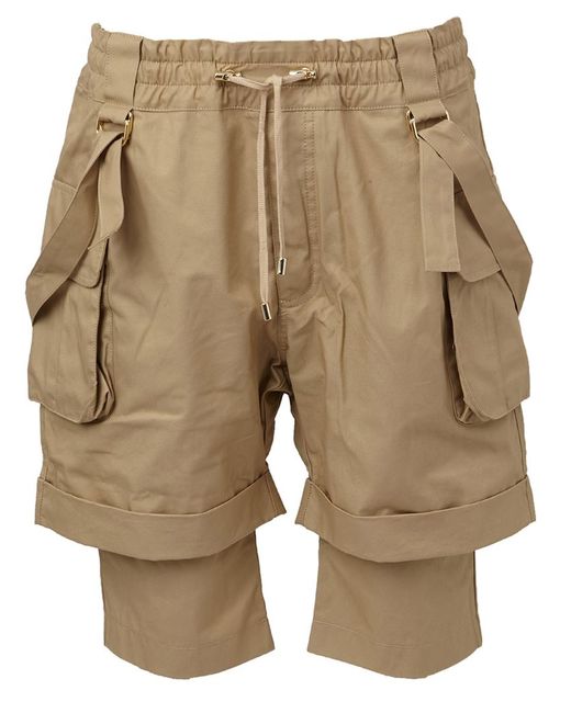 Balmain layered cargo shorts