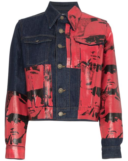 Calvin Klein 205W39Nyc X Andy Warhol Dennis Hopper Print Denim Jacket