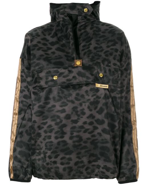 Astrid Andersen leopard print hooded rain jacket