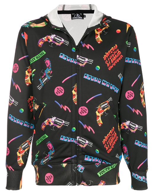 Hysteric Glamour print zipped hoodie