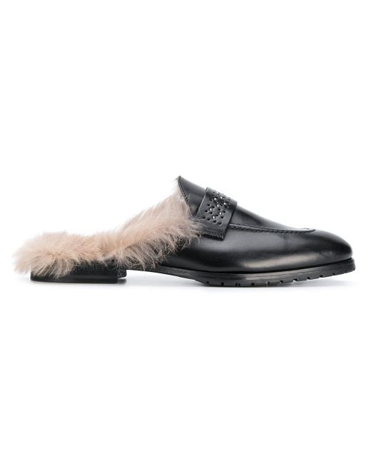 Peserico fur-trimmed slip-on loafers