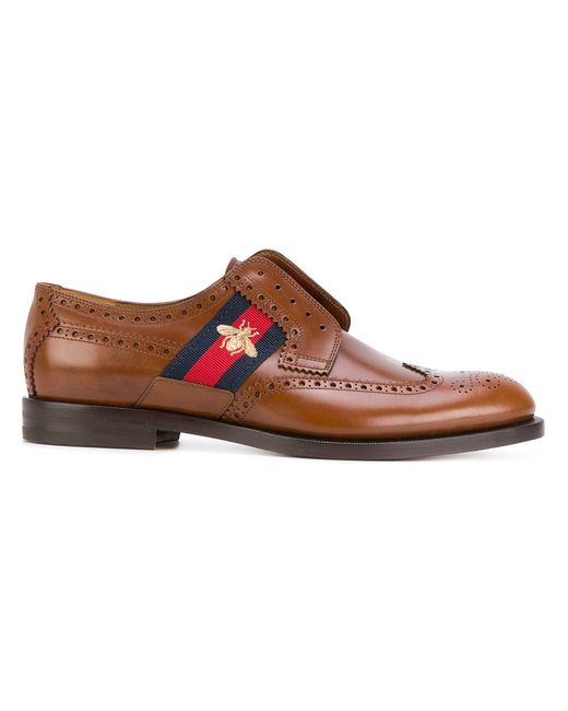 Gucci brogues with web 9