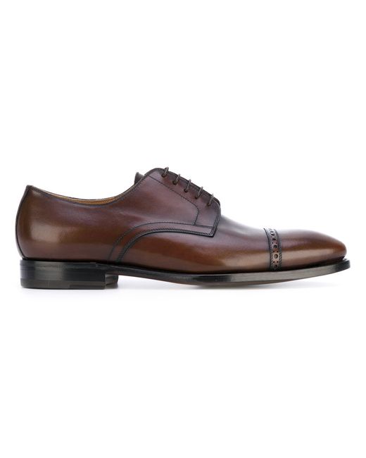 Kiton perforated detail derby shoes