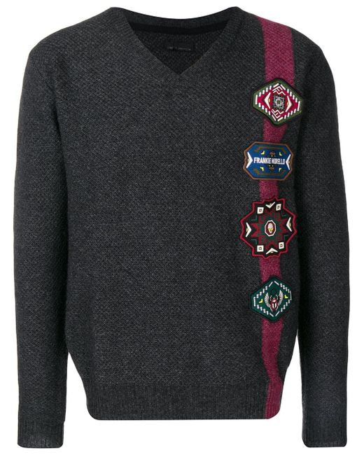 Frankie Morello patch embellished sweater