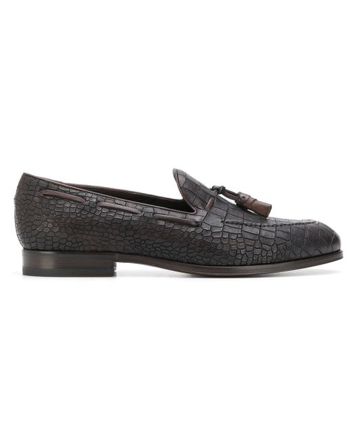 Tagliatore snake-effect loafers