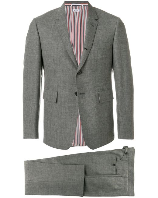 Thom Browne Classic Suit With Tie In 2ply Fresco