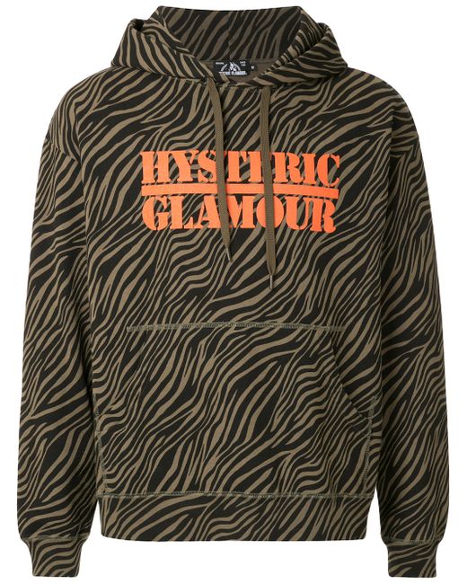 Hysteric Glamour striped logo print hoodie