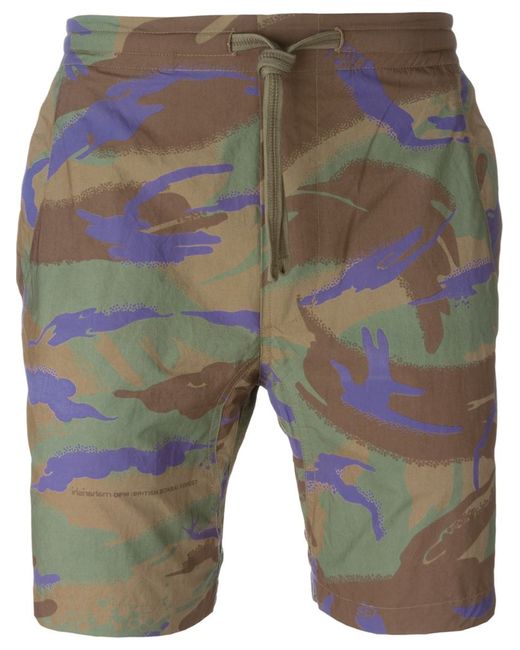 Maharishi camouflage print swim shorts