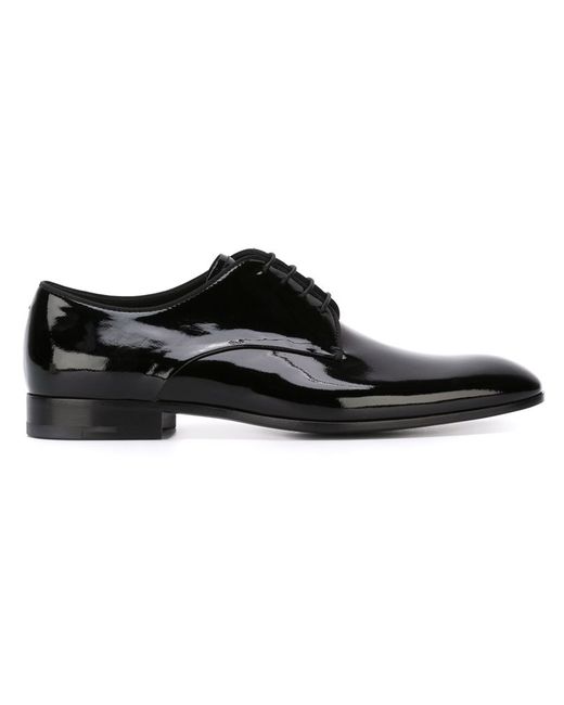 Giorgio Armani classic oxford shoes 11 Patent Leather/Leather/Patent