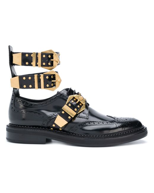 Versace buckled Derby shoes