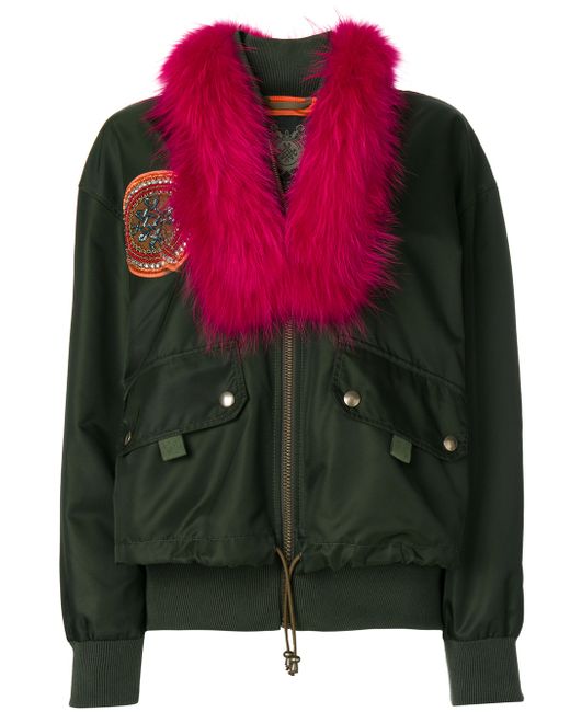 Mr & Mrs Italy fur collar bomber jacket