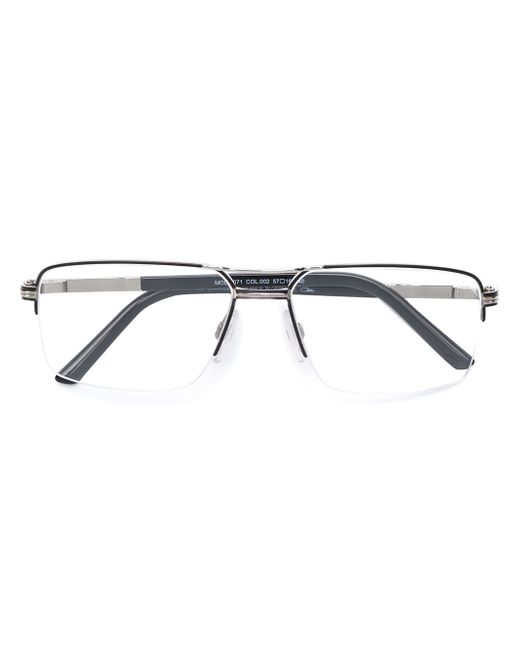 Cazal rectangular half frame glasses