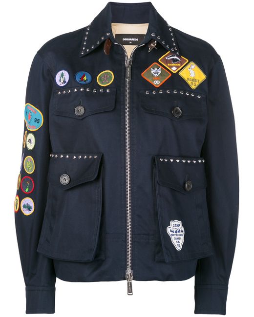 Dsquared2 patchwork bomber jacket
