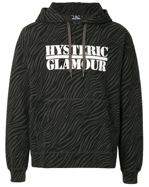 Hysteric Glamour striped logo print hoodie